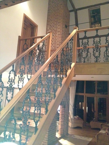 Timber and black iron staircase