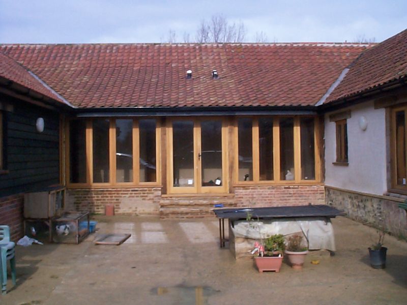 Barn conversion windows and double doors